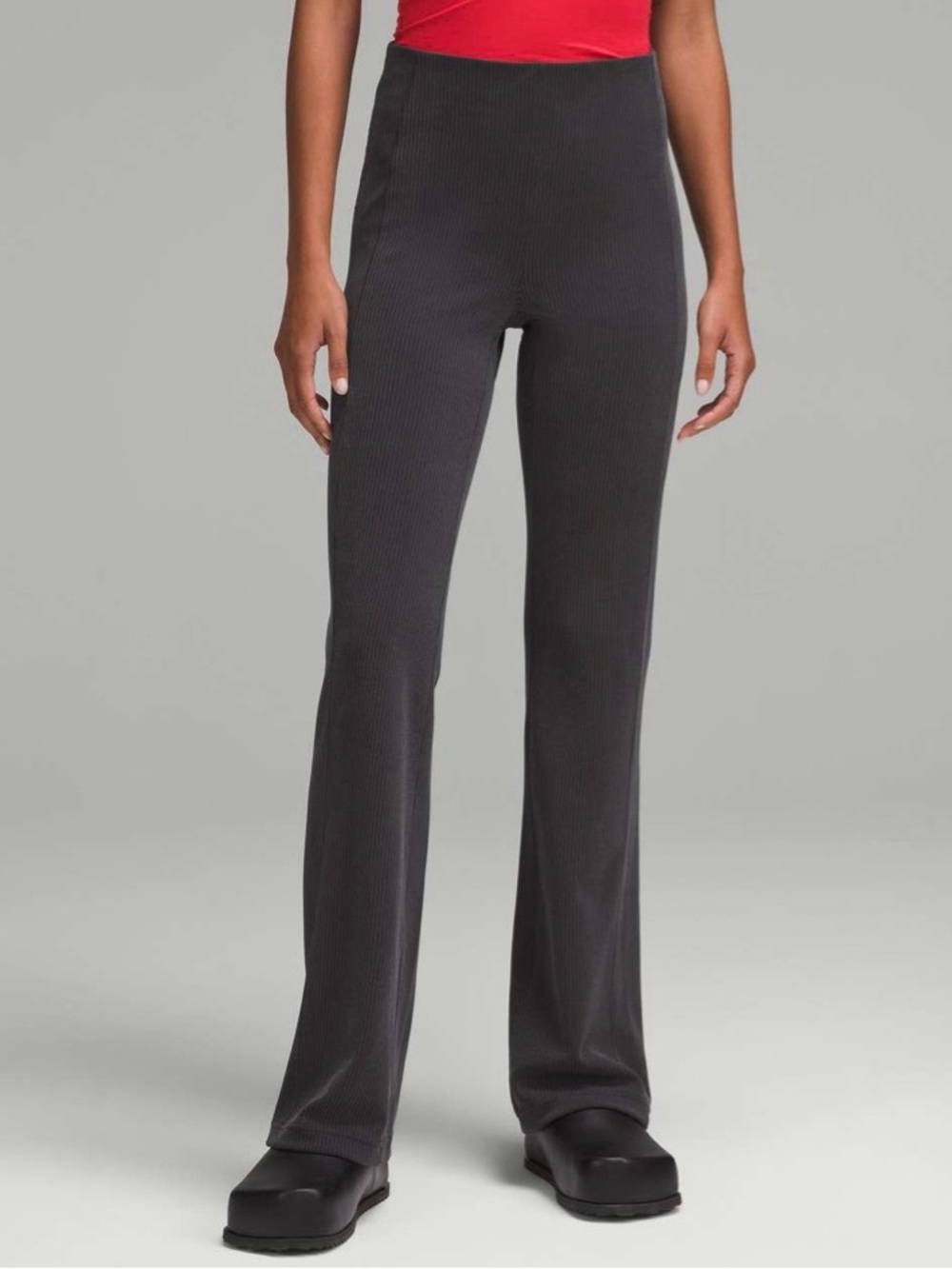 lululemon ribbed softstreme flared plant *regular length